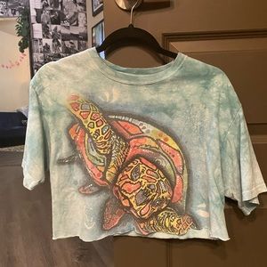 Tie Dye Turtle Cropped Top